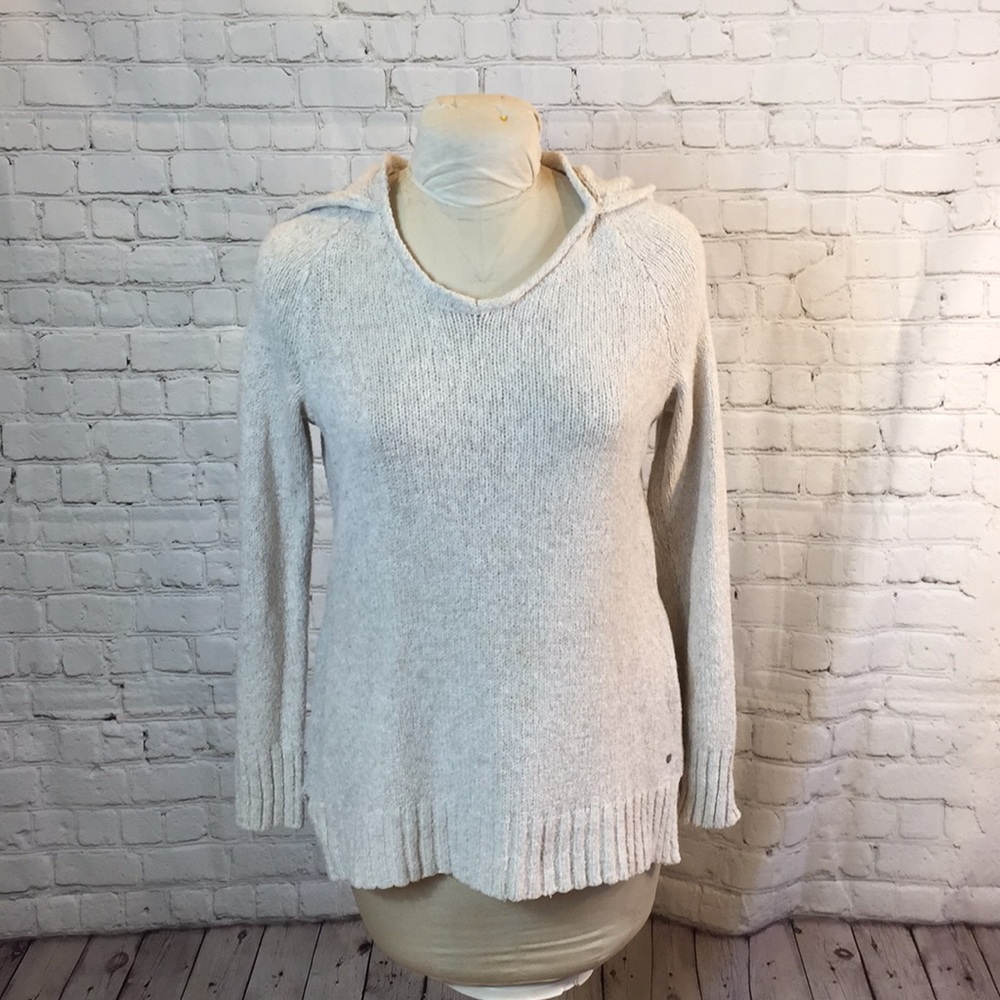 Eddie Bauer oatmeal sweater w hood